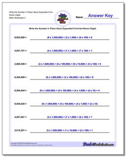 Write the Number in Place Value Expanded Form Worksheet Seven Digits /worksheets/standard-expanded-and-word-form.html