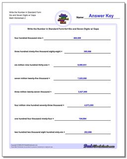 Write the Number in Standard Form Worksheet Six and Seven Digits w/ Gaps /worksheets/standard-expanded-and-word-form.html