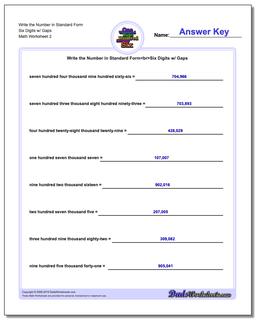 Write the Number in Standard Form Worksheet Six Digits w/ Gaps /worksheets/standard-expanded-and-word-form.html