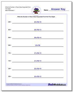 Standard, Expanded and Word Form Worksheet Write Numbers in Place Value