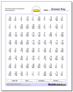 More Mixed Addition Worksheet and Subtraction Worksheet /worksheets/subtraction.html
