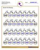 Subtraction Sequences Worksheets