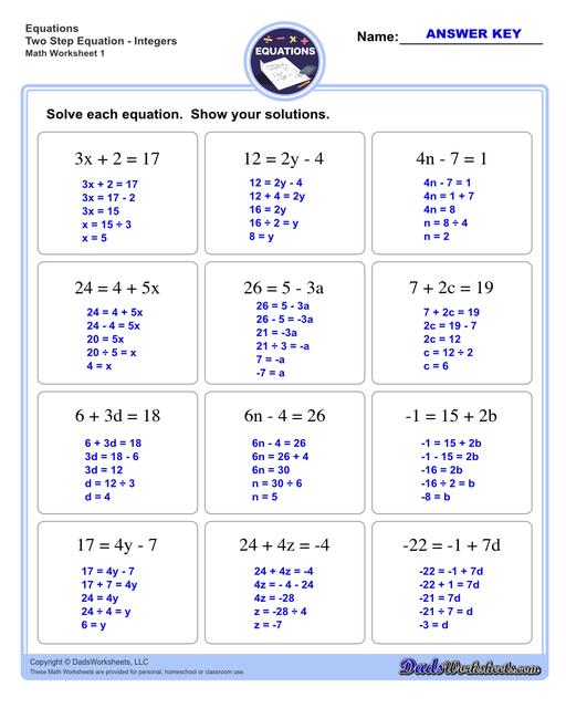 Two Step Equations