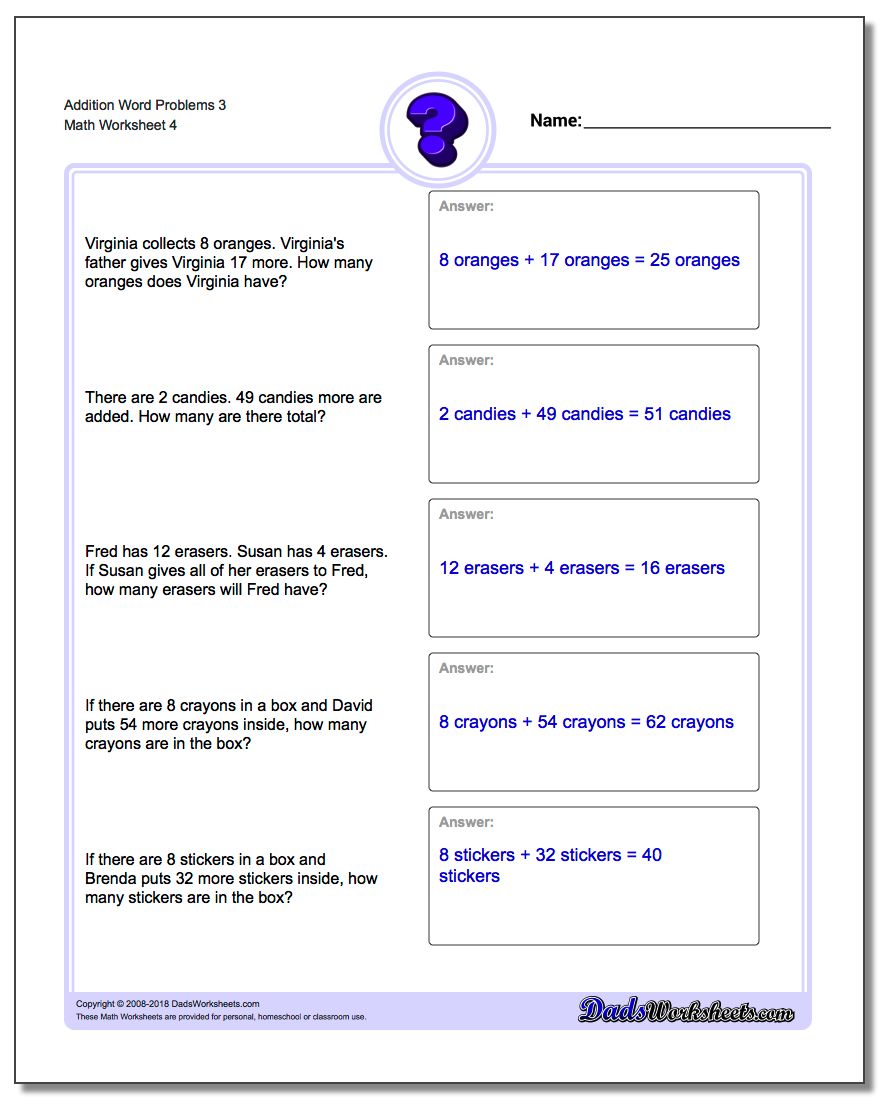 Addition Word Problems