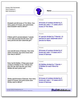 Division Worksheet With Remainders Word Problems Worksheet 6 /worksheets/word-problems.html