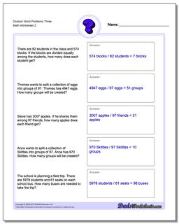 Division Worksheet Word Problems Worksheet Three /worksheets/word-problems.html