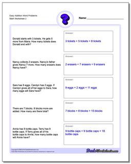 Easy Addition Worksheet Word Problems Worksheet /worksheets/word-problems.html