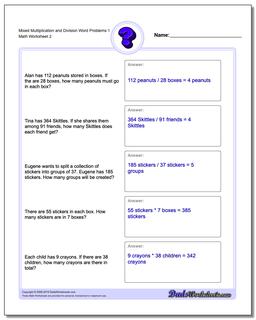 Mixed Multiplication Worksheet and Division Worksheet Word Problems Worksheet 1 /worksheets/word-problems.html