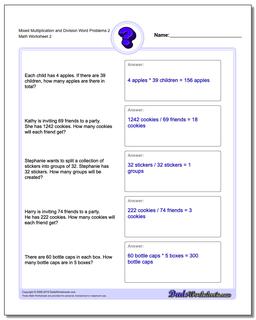 Mixed Multiplication Worksheet and Division Worksheet Word Problems Worksheet 2 /worksheets/word-problems.html